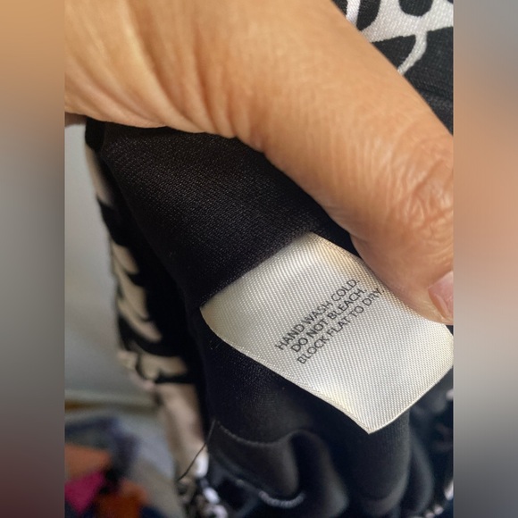 VINTAGE STRAPLESS MAXI BLACK WHITE FLORAL DRESS BY WHITE HOUSEBLACK MARKETSIZE M - Picture 6 of 8